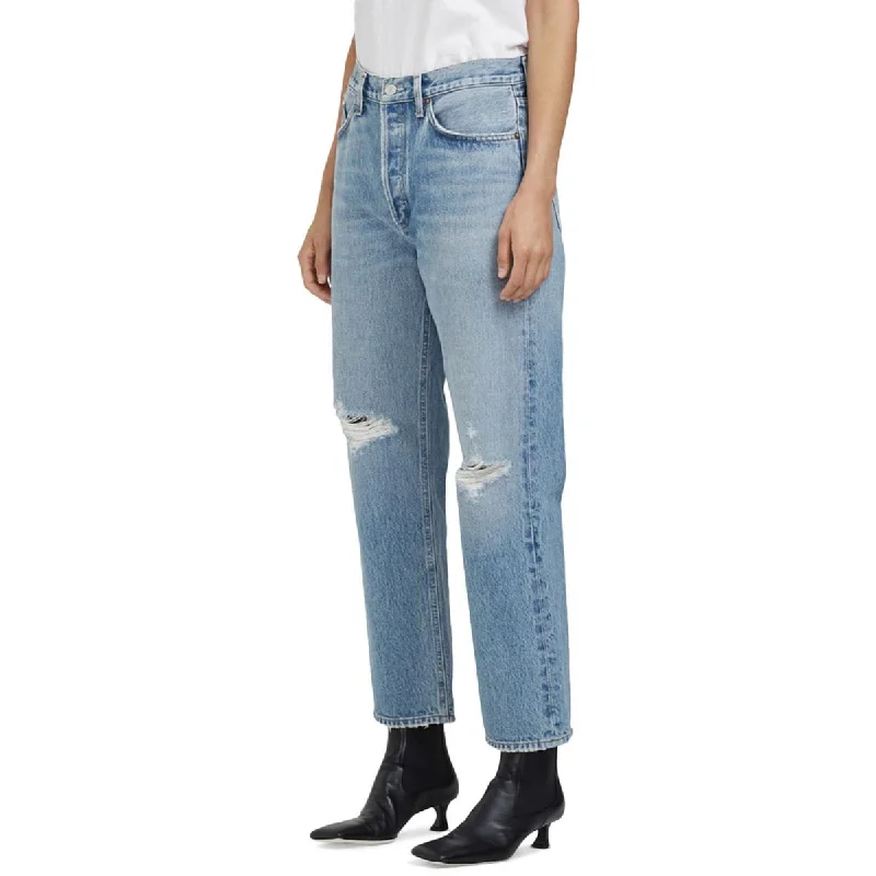 Lana Womens Denim Light Wash Cropped Jeans