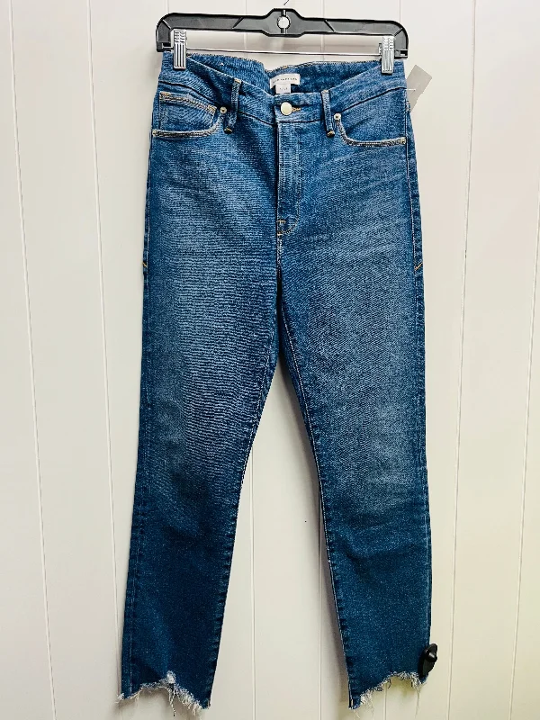 Jeans Skinny By Good American In Blue Denim, Size: 4