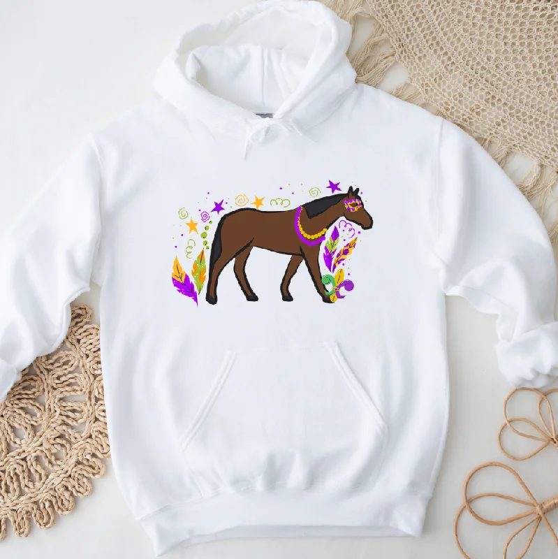 Horse Mardi Gras Hoodie (S-3XL) Unisex - Multiple Colors!