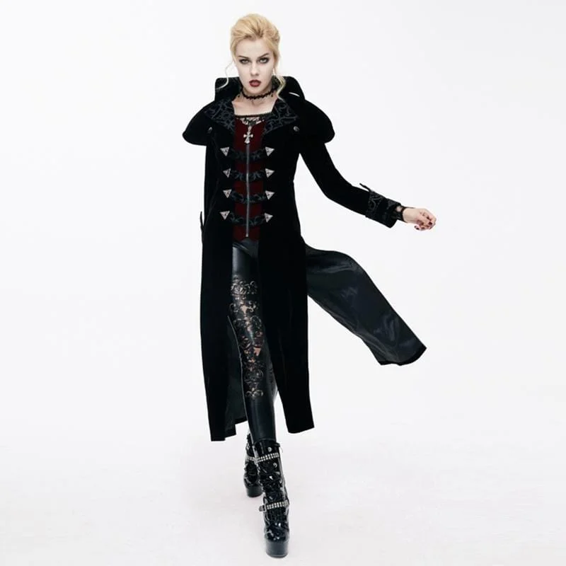 Women's Goth Velvet Tail Coat