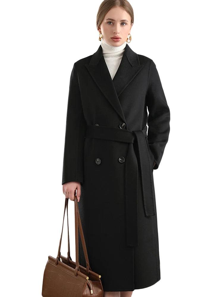 Women's Winter Wool Wrap Coat