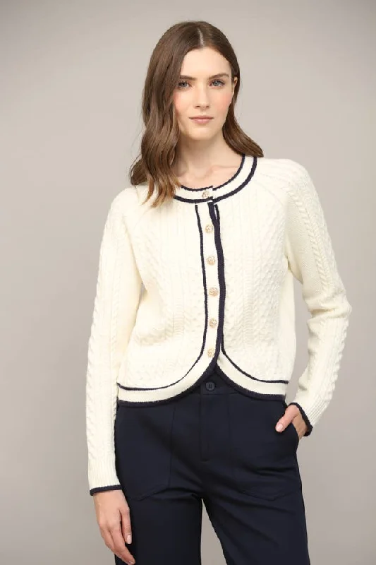 Cable Knit Cardigan Feminine Women's Style 