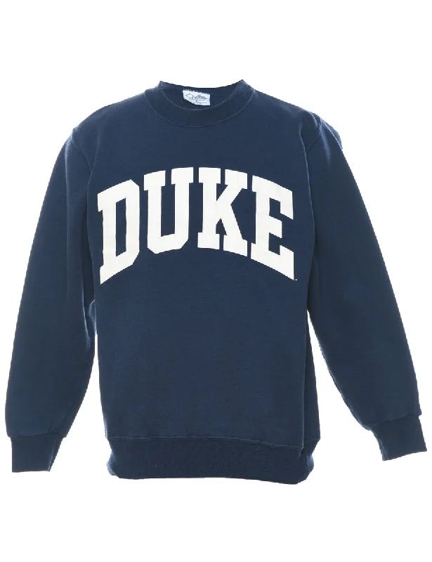 Duke Navy & White Printed Sweatshirt - S Compression