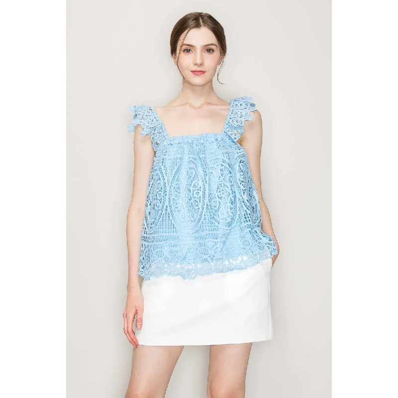 Maya Sleeveless Lace Top British Gentlewoman Style