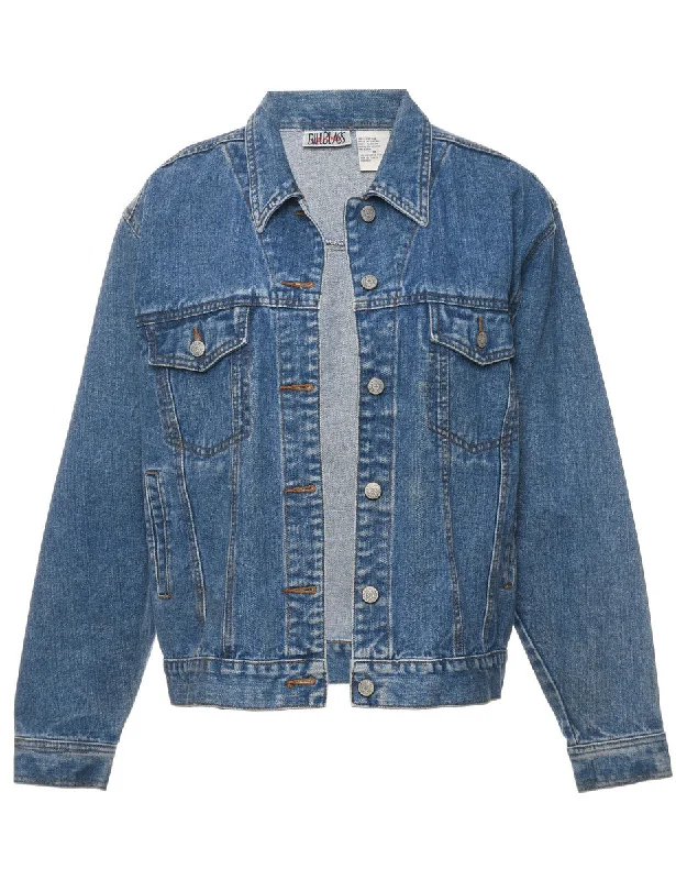 Bill Blass Classic Denim Jacket - M Earthy Women's Hemp - based
