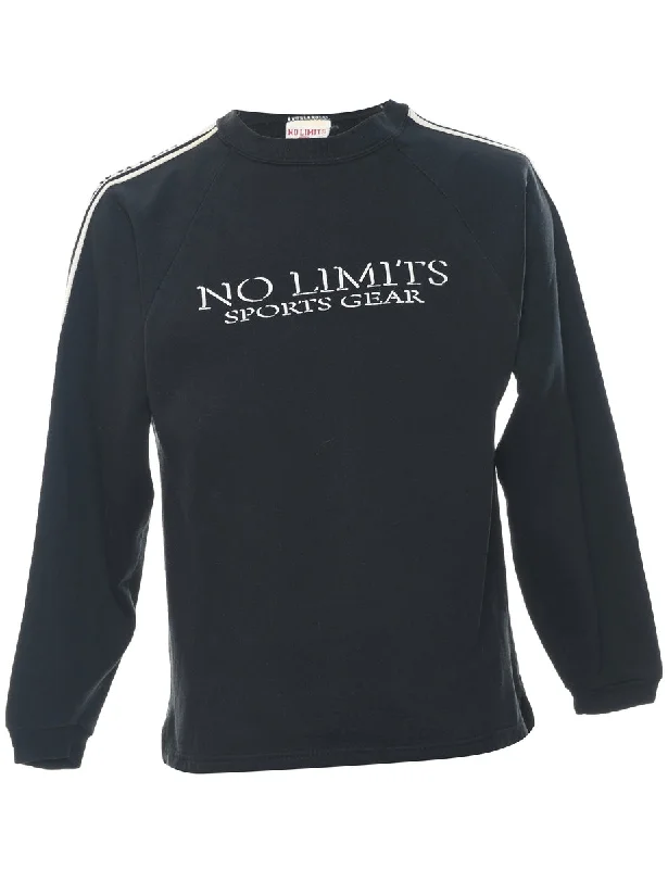 No Limits Sports Gear Printed Black Sweatshirt - S Modern Women's 