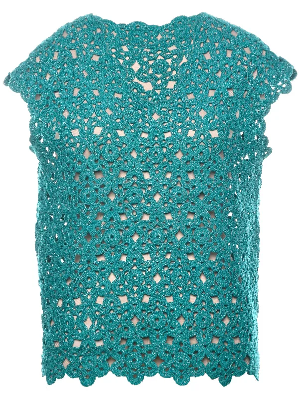 Crochet Jumper - M Sporty Women's Athleisure 