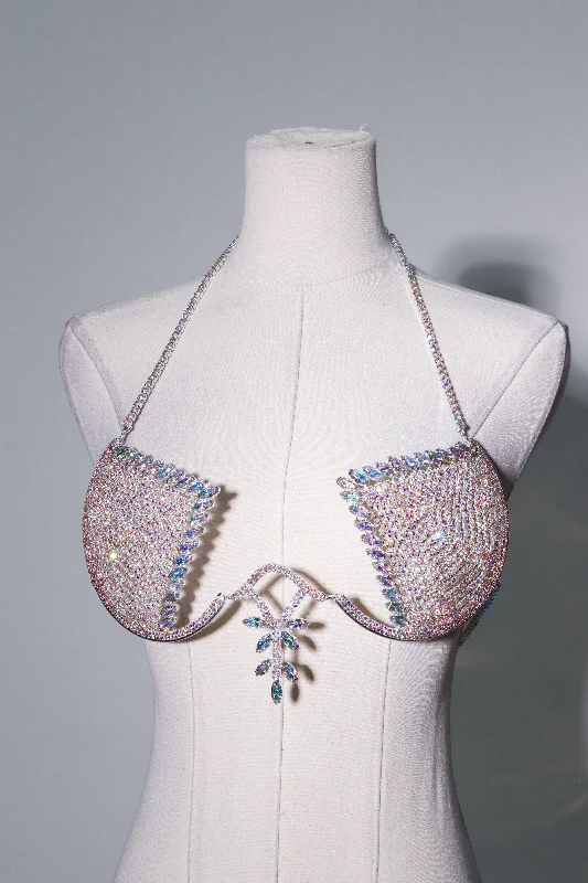 Hard metal with reflective crystals high quality top #13 Sporty Women's Athleisure 